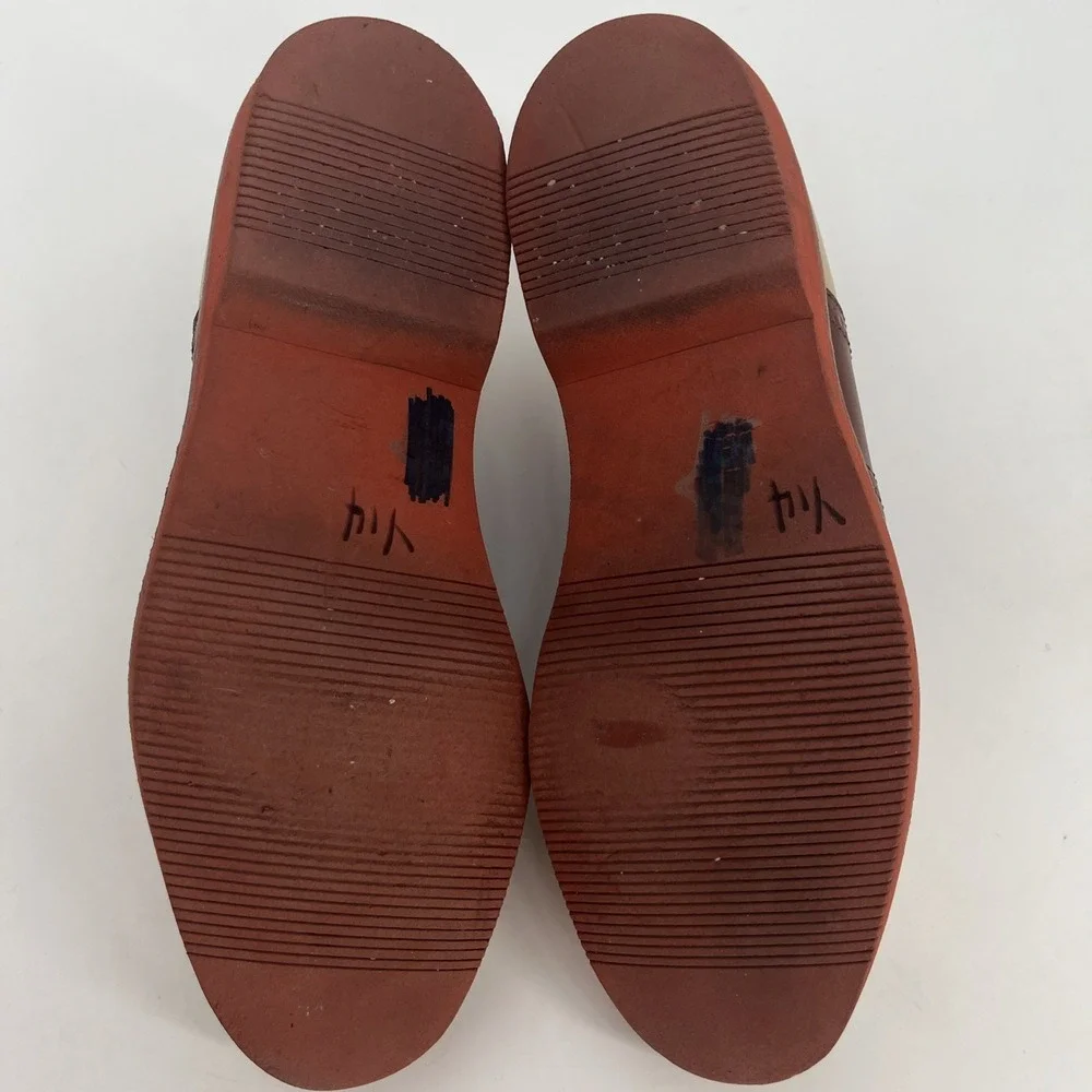 Cole Haan Saddle Shoes Mens 8.5 D/B Two Tone Brick Sole Buck Vintage Oxford USA